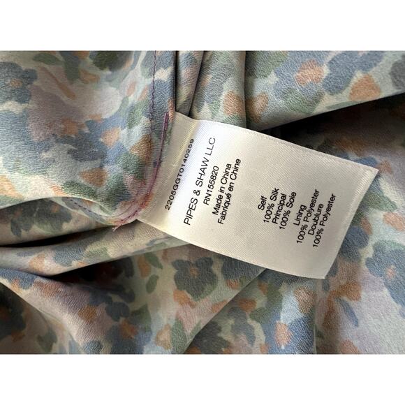 NEW Veronica Beard Floral 100% Silk Top Size 4 Ruffle Tank Violet Multi - Picture 9 of 10